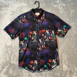 RSVLTS The Sandlot Shirt Mens‎ Small Nightgame Fireworks Button Up Short Sleeve